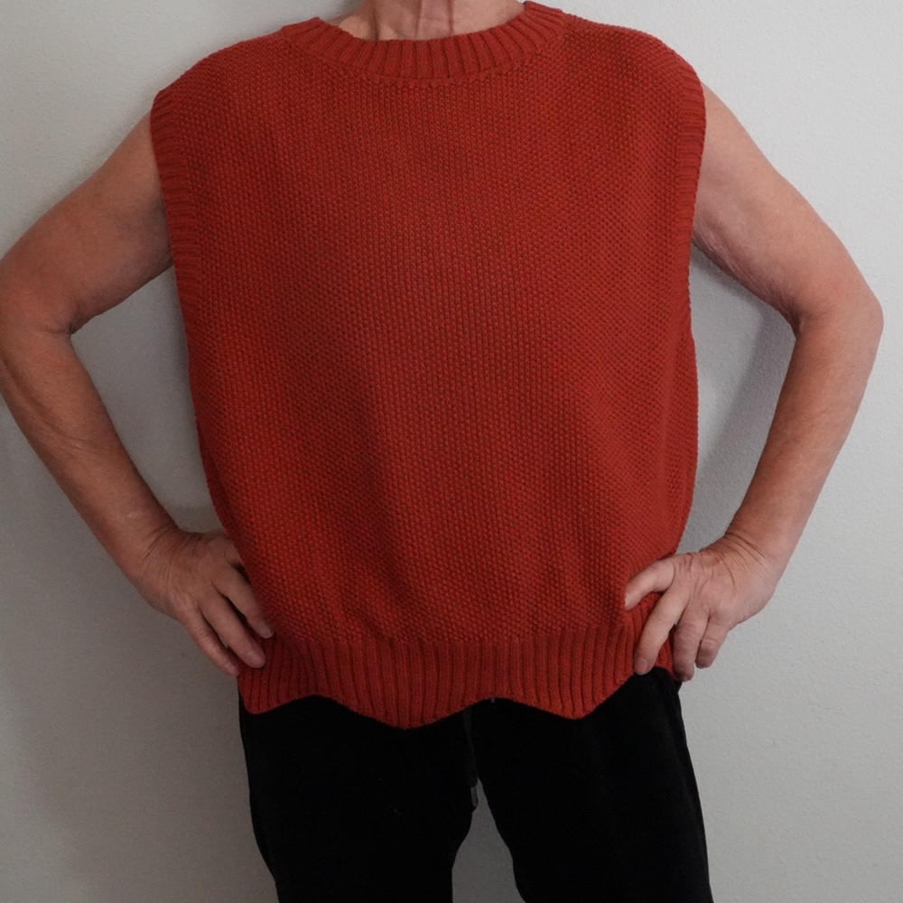 Women’s Red Sleeveless Sweater